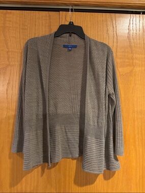 APT. 9 deep taupe cardigan sweater, small